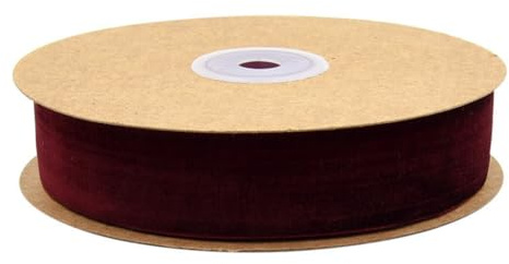 Egurs Samtband 20m Dekoband Geschenkband Schleifenband für DIY Basteln | Weiches Samtband mit Edler Optik für Kreative Projekte, ideal zum Basteln Dekorieren Geschenke Verpacken
