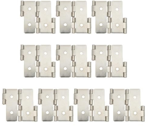 Hemobllo 10 piezas Bisagra doble puerta y ventana bisagra gabinete chasis bisagras bisagras de resorte plegables de doble acción bisagras biombo puerta hierro caja tianzi
