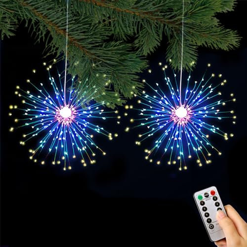 ZONEWD Cadena de luces esféricas, 8 modos, impermeable, funciona con pilas, con control remoto, luz para decoración de fiestas, patio, jardín, luz parpadeante para jardín, patio, porche