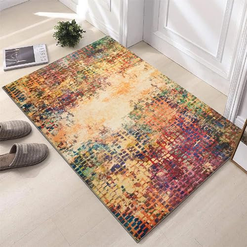 Hafaa Door Mat Indoor Outdoor 60 x 110 cm – Vibrant Super Soft Non Slip Mat Machine Washable Doormat Water Absorbent Floor Mats Heavy Duty Entrance Rug
