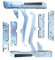 JCSPARES® - Kit 6 Pezzi | Cerniera 170 mm Destra Sinistra + 4 Portarulli Apertura Porta Sportello Forno Compatibile Con Electrolux Rex