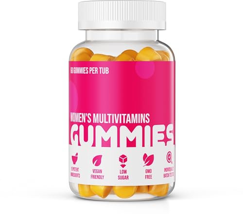 Nuke Nutrition Multivitamin Gummies for Women x60 - Mango Flavour Womens Multivitamins Gummies - Vegan Vitamin Gummies for Women - Chewable Vitamins for Women - Multi Vitamins for Adult Female
