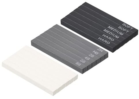 PATIKIL Compressed Charcoal Sticks Set, 3 Type Art Supplies Sketch Square Stick for Artist Drawing Sketching Shading Painting, Black White