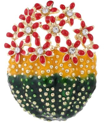 FAIRYGATE Brooches for Ladies Brooch Lapel Pin Cactus Flower Brooches for Women Weddings Office Brooch Pins Gifts Smarten up Work Clothes Wear at Parties and on Evening out B1741