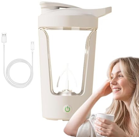 Mélangeur de protéines portable, shaker personnel, shaker électrique, shaker protéiné et substitut de repas pour homme et femme dans un flacon shaker sécurisé contre les fuites