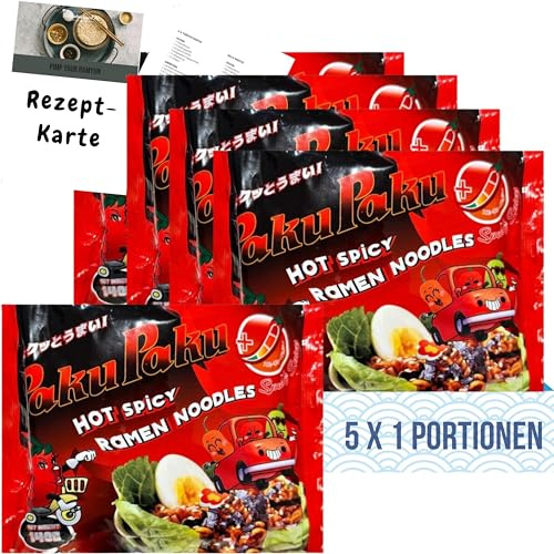 asiafoodland - PakuPaku scharfe Ramen Set (5 x 140g, Speedy Spicy)