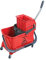 La Briantina Rombo Wagen für Bodenwischer und professionelle Rollen, 34 Liter, 69 x 32 x 72 cm, Farbcode: Rot