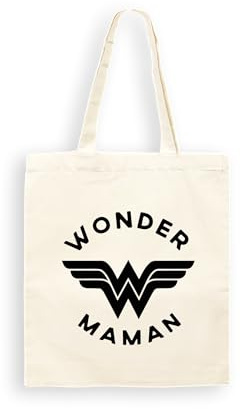 Kiribou Tote bag maman « Wonder maman » - Un Cadeau pour Une Super Mère