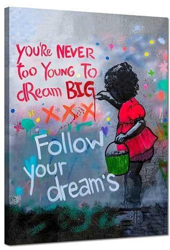 Kunstbruder© Wandbilder Banksy Gross hochkant Schlafzimmer Homed Deko Wohnung Bild Wohnzimmer Bilder Leinwand Graffiti kunstdruck - Bunt gemälde (followyourdreamcolor, 30x40 cm)