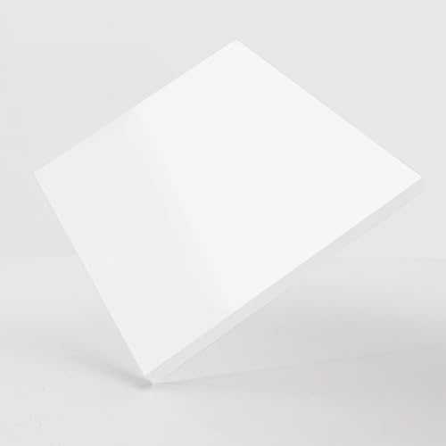 Acrylglas Platte Weiß/Reinweiß glänzend mit Zuschnitt nach Maß, PMMA GS - Größe Wählbar (5 mm, 300 x 500 mm)