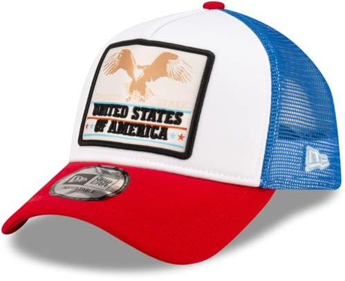 New Era Adjustable A-Frame Trucker Cap - USA Eagle
