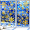GEEHUA 162 Stück Schneeflocke Weihnachtsdeko, Glitzernde Fenster Weihnachten Deko Fensterbilder WeihnachtenSelbstklebend Weihnachten Deko Fensterdeko Weihnachts für Zuhause Glas Weihnachtsfeier(Gold)