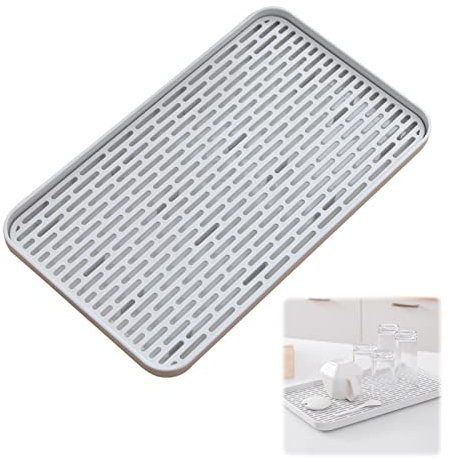 Escurridor Platos Cocina, Bandeja Escurridora Plástico, Bandeja De Drenaje De 2 Niveles, Escurridor De Platos, Bandeja De Té para Tazas, Escurridor con Bandeja Goteo, Utensilios De Frutas Y Café
