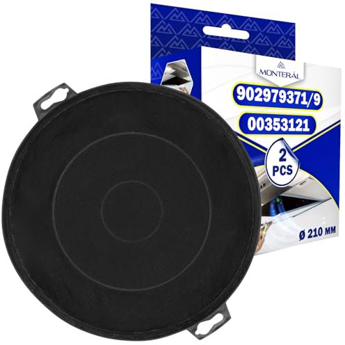 2 Pezzi Filtro Cappa Cucina Carboni Attivi Ø 210 x 31 mm con Codice Originale 00353121 per Bosch per Neff 9029793719 per AEG C00025492 per Indesit 484000008579 per Philips per Whirlpool - MONTERAL
