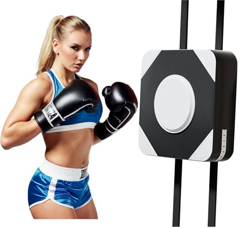 CMLIING Wand-Boxkissen, 40 x 40 x 10 cm, Sport-Schild, blockierendes Pad für Boxtraining, Fitness, für Kinder und Erwachsene, Heim-Fitnessstudio (weiß)