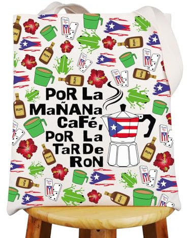 Singer Puerto Rico Tote Bag Sapo Concho Gifts Por La Manana Cafe Por La Tarde Ron Gifts Latin Music Fans Shoulder Bag