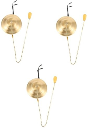 Angoily 3 Stück Schalter ziehen schalter für lampe lampen schalter Zug Schalter für Deckenleuchte aussenleuchte Lichtschalter Lichtzugschalter Badezimmerschalter-Zugschnur Holz Golden