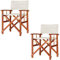 Casaria 2X Chaise Pliante de Jardin en Bois d'Eucalyptus FSC® Crème Chaise metteur en scène intérieur extérieur terrasse