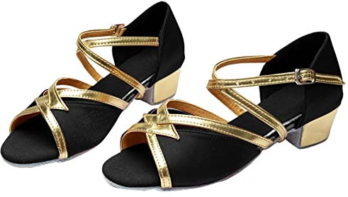 FGUUTYM Sandali con tacco alto da ragazza Scarpe da ballo per bambini latini Scarpe da ballo con tacco a spillo comode suola morbida scarpe da principessa scarpe estive scarpe da sera sandali eleganti