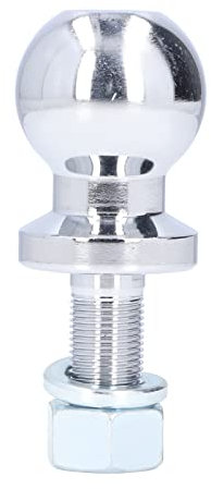 Trailer Hitch Ball, Stainless Steel 47.6mm 1.87in Ball Head Bolt Owing Hitch Connector 2000lbs Lawn Tractor Tow Bar Ball for Atv Kart Caravan