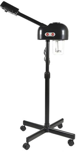 800 W, vaporizzatore per sauna facciale, vaporizzatore SPA, per la cura del viso, evaporatore 2 in 1, con asta retrattile e ugello a 360°, altezza regolabile