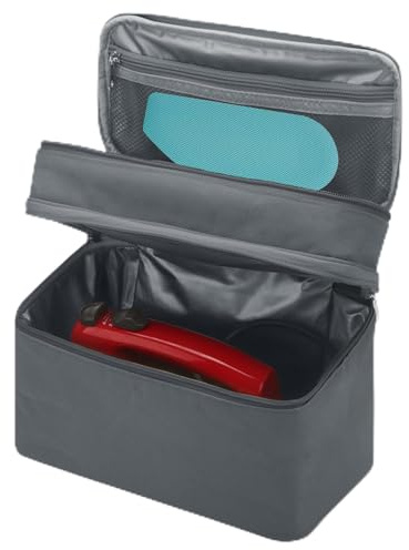 Hand Mixer Case for Kitchen Aid - Immersion Blender Attachments Storage Bag Blender Stick Handheld Carrying Case with Handle Hand Mixer Accessories, Portable Travel Organizer (Bag Only) Gray