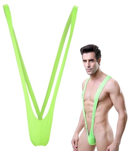 JUGUTA Borat Mankini 1 Stück Grün Einheitsgröße Scherzartikel Junggesellenabschied Schwimmen Pool Party