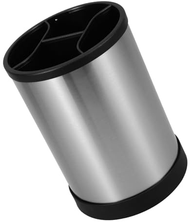 FUNOMOCYA Drehbarer Küchenutensilienhalter aus Metall Eleganter Besteck organizer für Stäbchen Kochlöffel und Spatel Platzsparender Aufbewahrungsbehälter für Küchenarbeitsplatte Schwarz