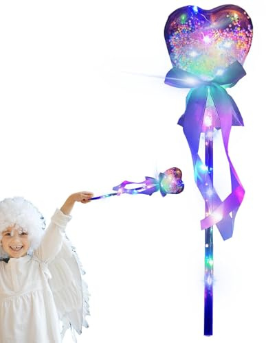 Nexusectar Prinzessinnenstab, leuchtende Zauberstäbe für Kinder - Spielzeugstab mit LED-Glühen,Leuchtender Prinzessinnen-für Kinder, lustige Rollenspiel-Requisite, Kindergeschenk, Geburtstagsspielzeug