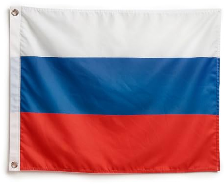 Murago - Russland Fahne ca. 90x150 cm mit Metallösen - russische Hiss Flagge groß ca. 150 x 90 cm Fanartikel Dekoration Garten wetterfest