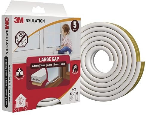 3M Joint d'Isolation Classique Gros espace, Blanc, 6M