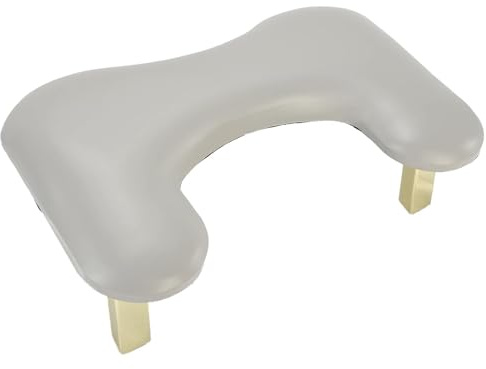 MotiveTech Coussin de Repos pour Ongles U Forme Repose-main Manucure Pliable Support Bras Structure Inox Cuir PU Adapté Salon Soins Personnels, Gris