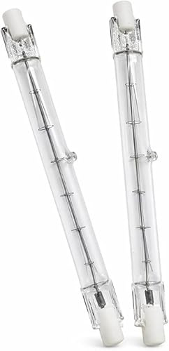 GROWS MORE R7s Halogen Light Bulb ECO Halogen 400W R7s Linear Light Bulbs – 118mm Double Ended Floodlight Bulb – 230V 11000LM 2700K Warm White for Security Light (Pack of 2)