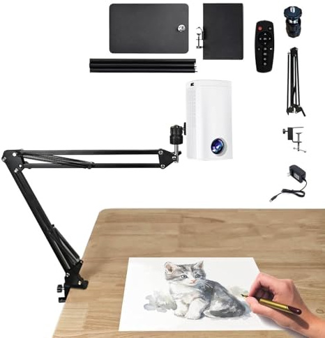 Projector for Tracing, Portable Drawing Projector with Stand, Sketching Tool for Artists, Ideal for Tracing on Desktop, Canvas or Wall