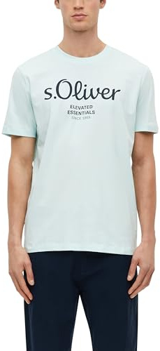 s.Oliver Herren T-Shirt – Regular Fit, Jersey, Label-Print
