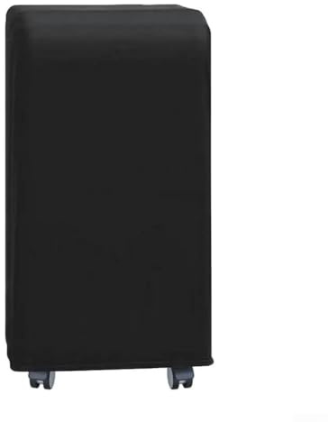 Funda portátil para aire acondicionado con tela elástica suave, protección a prueba de polvo, correa inferior ajustable y bolsillo lateral para control remoto
