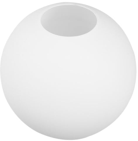 FRCOLOR Abat-jour en Verre Sphérique Blanc pour Plafonniers et Appliques Murales, Surface Lisse Transparente, Illumination sans Éblouissement, Design Moderne Couture