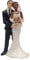Doge Couple mariés Mixte s'enlaçant, Haut. 12,7 cm, Figurine Femme Noire et Homme Blanc en résine