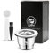 Nespresso Capsula ricaricabile riutilizzabili Filtro da Nespresso caffè in Capsula da Caffè in Acciaio Inox Coffee Capsule per Nespresso 1Tazze +1 Cucchiaio di Plastica +1 Spazzola