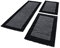HomebyHome Bettumrandung Schlafzimmer 3 teilig Teppich Anthrazit - Waschbarer Bettumrandung Teppich Läufer Set Extra Flauschig Bettvorleger Schlafzimmer Bettset:2 St. 60x110 cm | 1 St. 80x250 cm