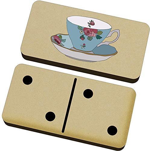 Azeeda 'Floral Teacup' Domino Set with Box (DM00023664)