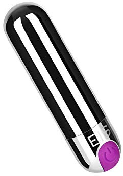 EIS Power-Bullet | Wiederaufladbarer Vibrator | Wasserdicht (IPX7) | 10 Vibrationsprogramme | Stimulation für Frauen | Silber/Lila