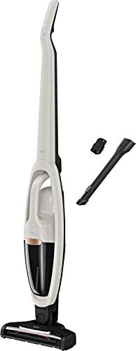 AEG QX6-1-44SW Cordless Vacuum Cleaner, 45 Minutes Runtime, Cyclonic Technology, 5-Step Filtration, Ergonomic, Pop-out Handheld, LED Brush Lights, 0.3L Capacity-White QX6, 3 liters, 79 Decibeles