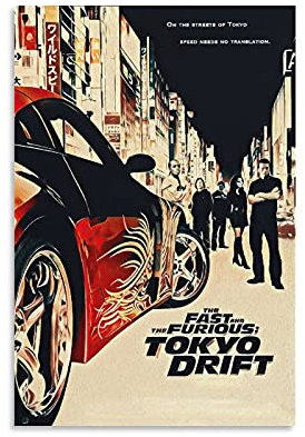 GNKIO Movie Fast and The Furious Leinwand Kunst Poster und Wand Kunst Bild Druck Moderne Familie Schlafzimmer Dekor Poster 12x18inch(30x45cm)