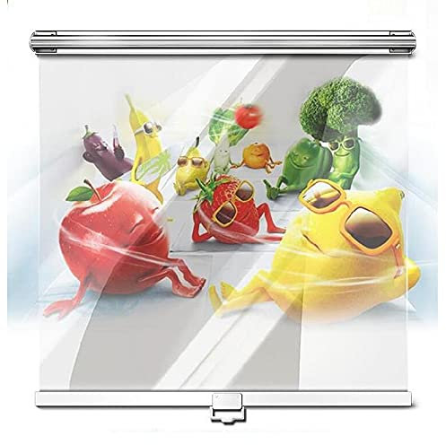 XIAOLIN Plastic Waterproof Roll-up Indoor Roller Blinds Freezer Curtain High Temperature Resistance Patio Balcony Rain Curtain,Transparent Wide 50cm/70cm/90cm/120cm(Size:50×150CM(19×59inch))