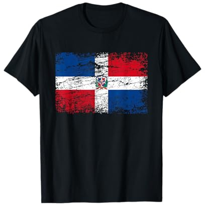 Dominikanische Republik Flagge Karibik Urlaub Used Dom Rep T-Shirt
