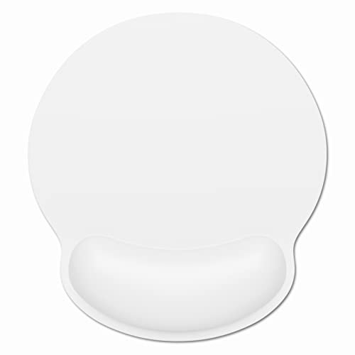 Dapesuom Ergonomisches Mauspad mit Handgelenkauflage, Computer-Mauspads aus Memory-Schaum, Gaming-Mauspad mit Rutschfester Unterseite, Schmerzlinderungs-Mauspad für Laptop, Schreibtisch, Weiß