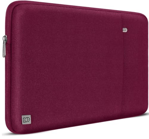 DOMISO Custodia PC Computer Portatile 15.6 pollici,Borsa per 16 Pollici MacBook Pro M4 M3 M2 Pro/Max,Dell XPS 16,15,6 Pollici Acer Lenovo HP Asus Notebook,Porta Cover Laptop Case Sleeve,Vino Rosso