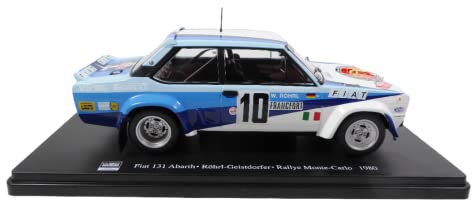 OPO 10 - Miniaturauto im Maßstab 1:24, kompatibel mit FIAT 131 Abarth - ROHRL - Rallye Monte-Carlo 1980 - RVQ09