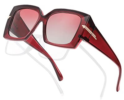 SIPHEW Polarisiert Überzieh Sonnenbrille für Brillenträger Damen Herren, Überbrille Clip on Normale Brille UV400 Schutz